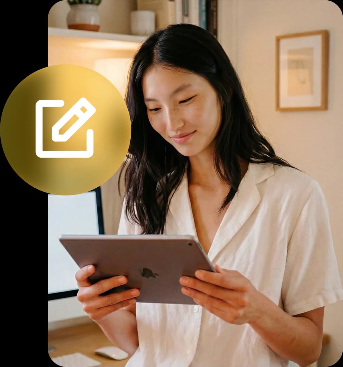 Student with tablet