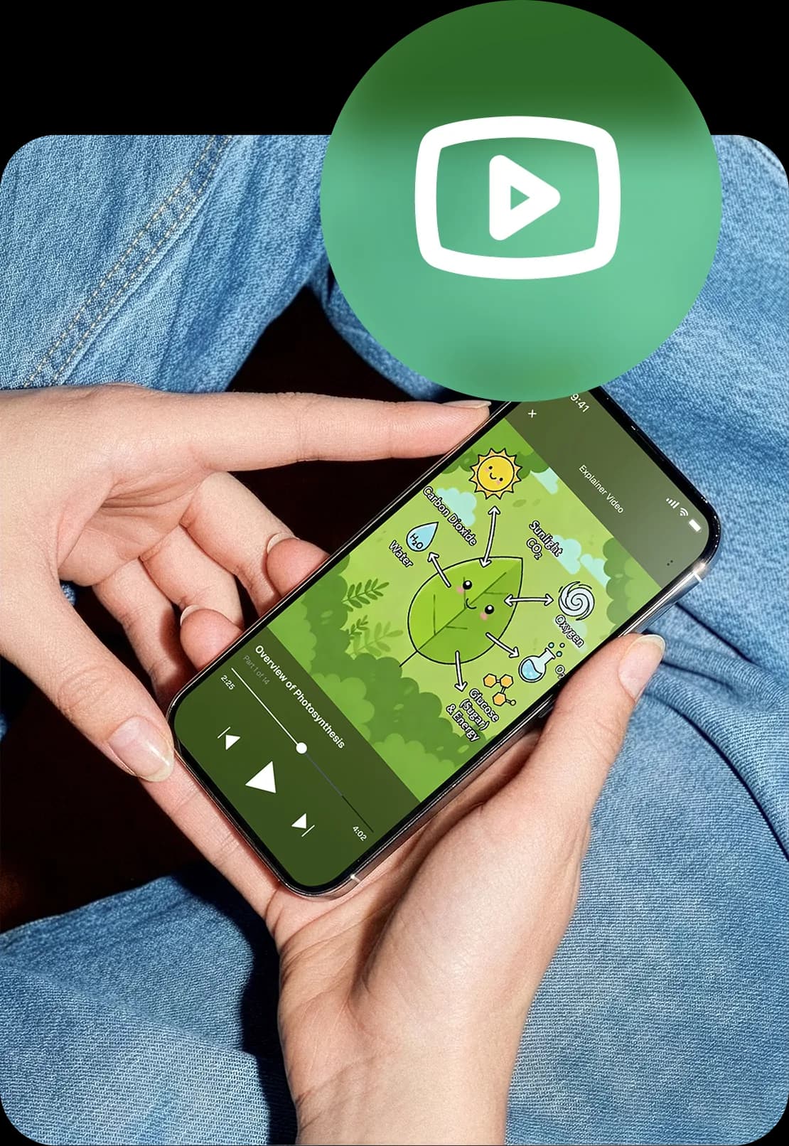 Student using app