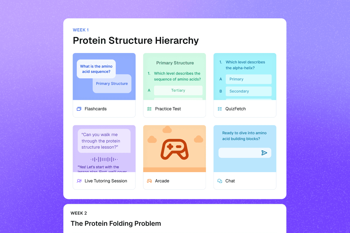 AI-generated study plan
