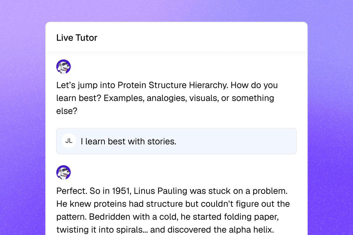 AI tutor helping you learn