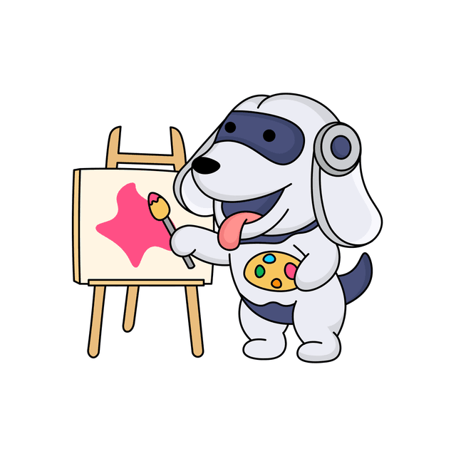 Dog Artist Painting