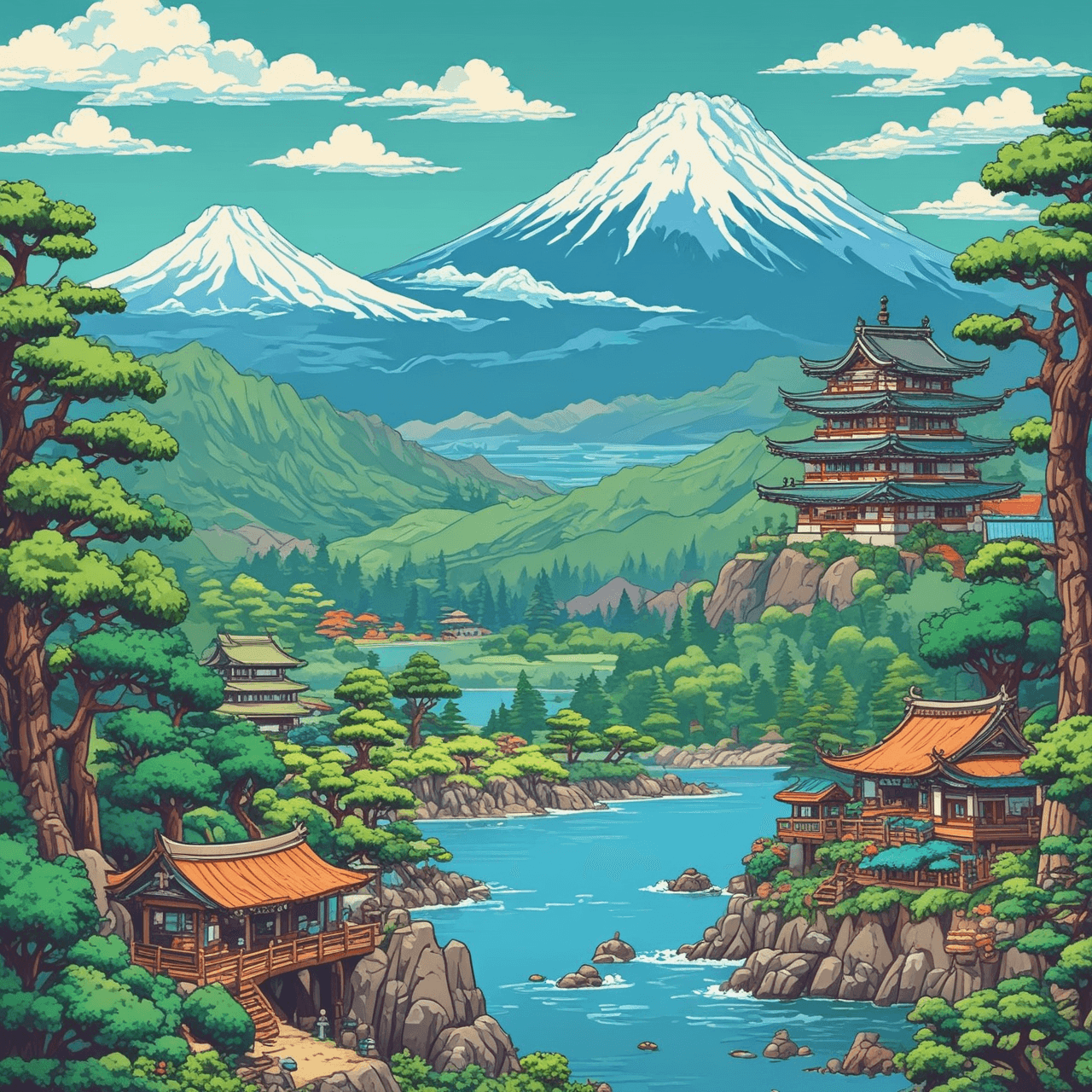 Ancient Japan Jetpack Quest game banner