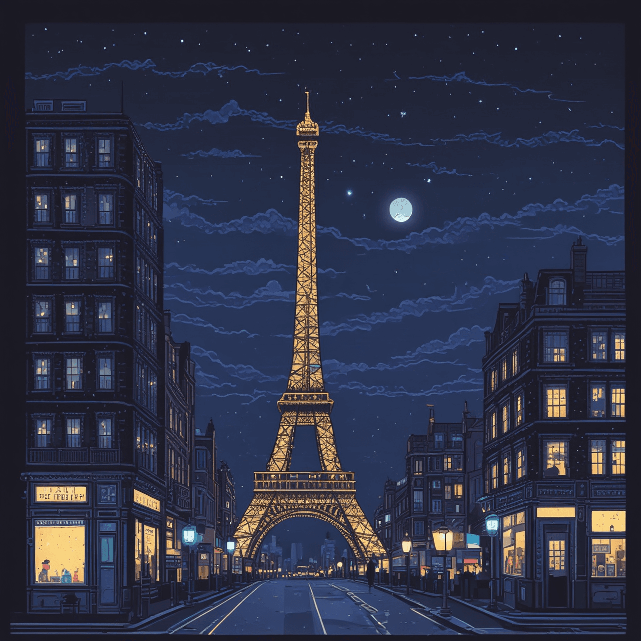 French Verbs at Night game banner