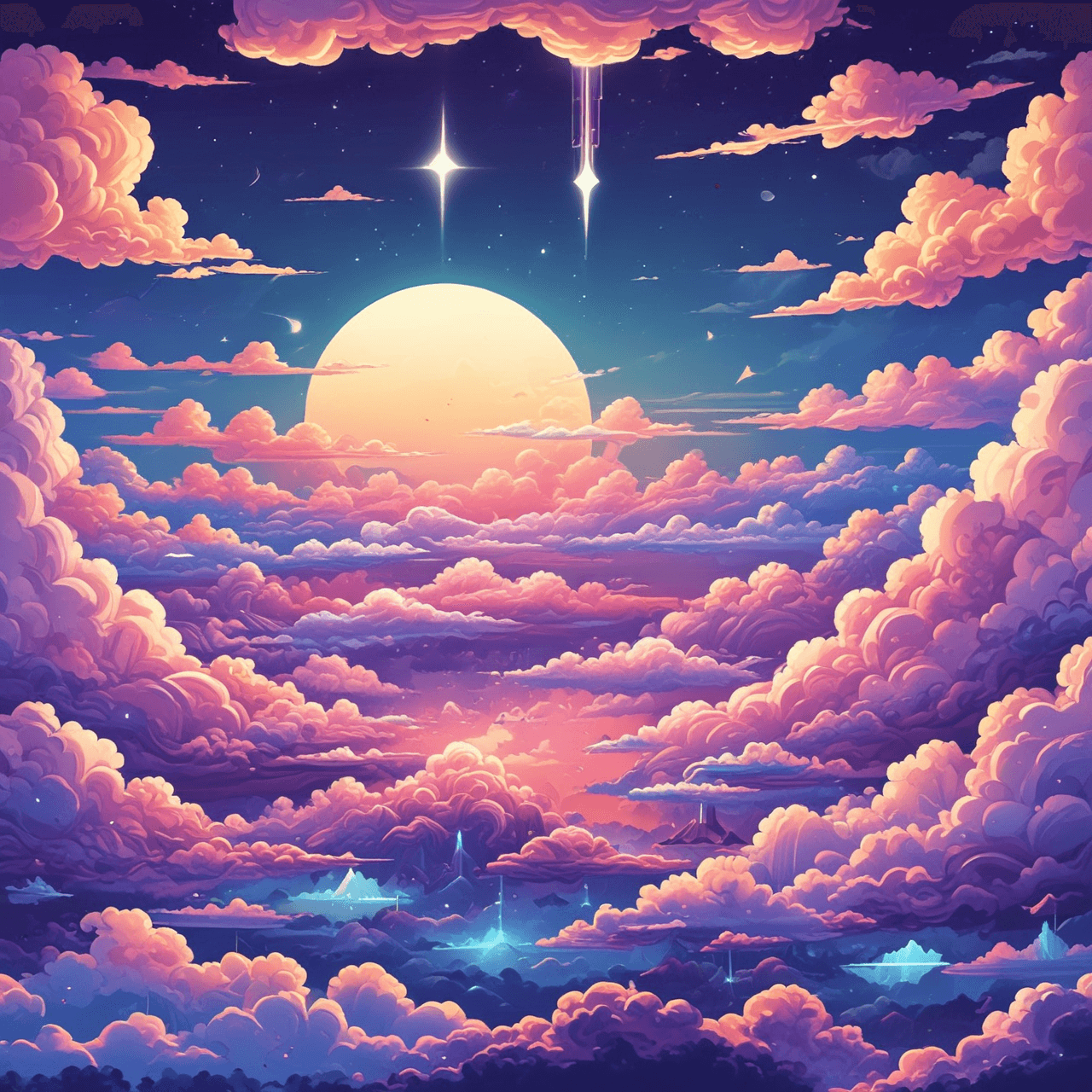 Geometric Cloud Bridge game banner