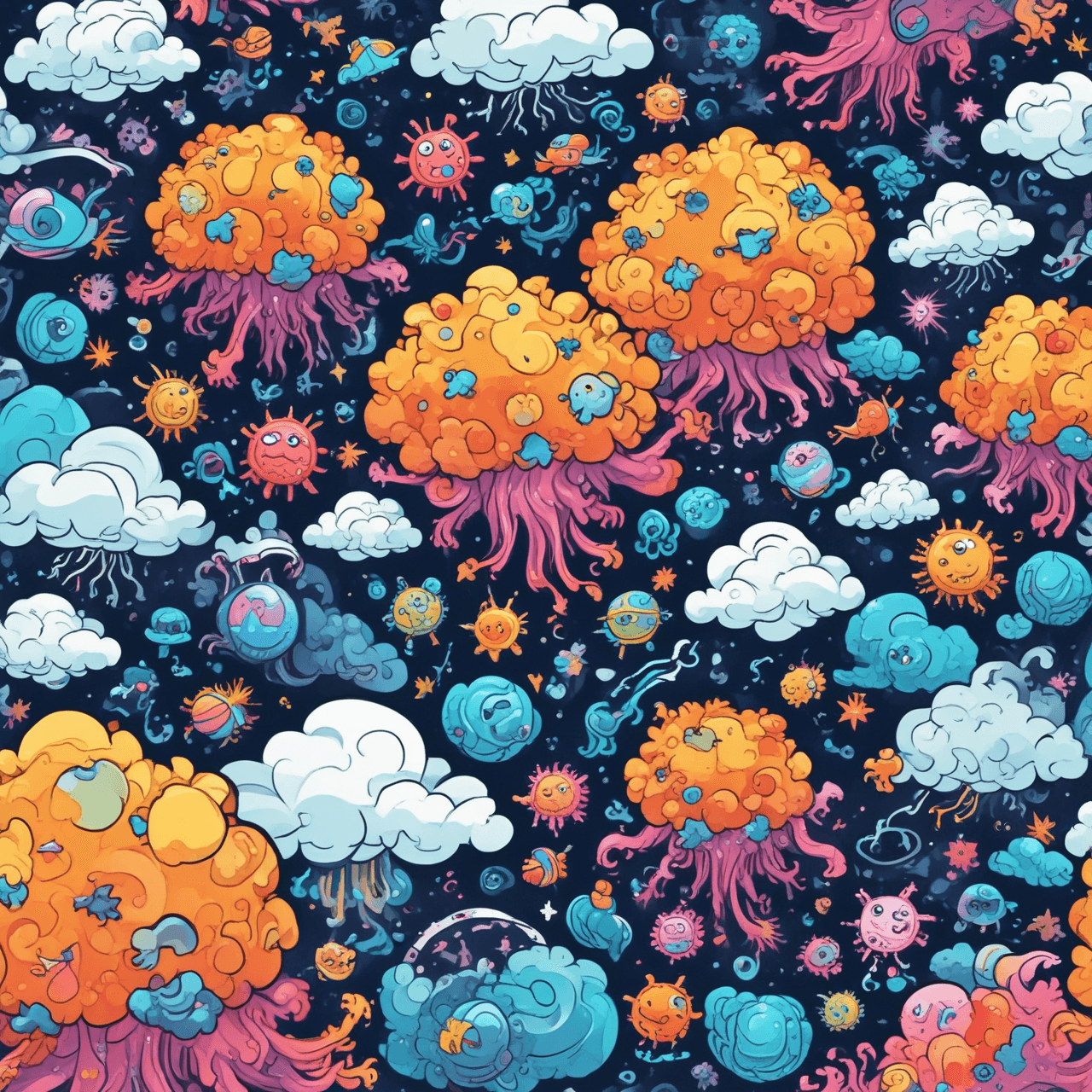 Virus & Moneran Cloud Hop game banner