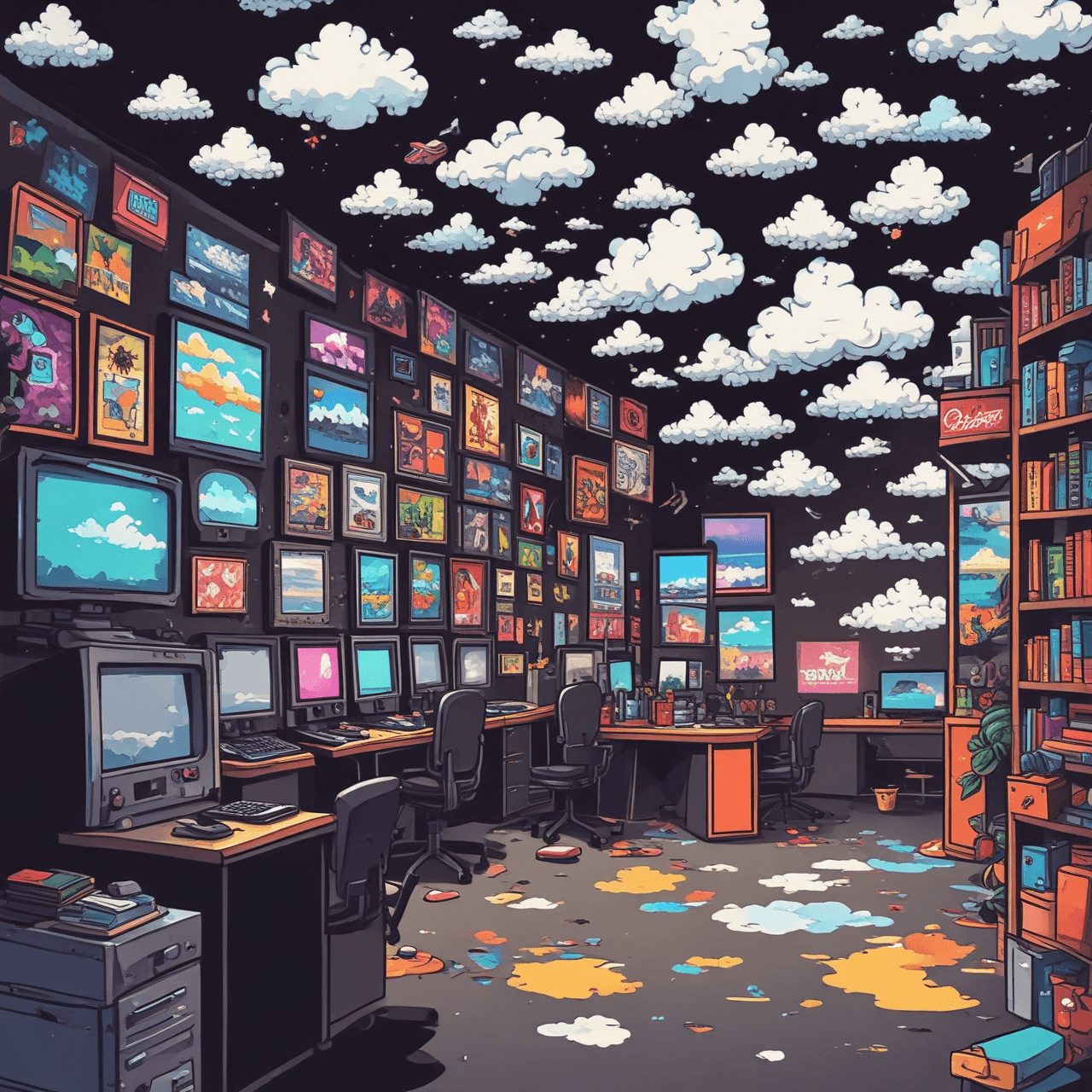 Office Admin Cloud Hop game banner