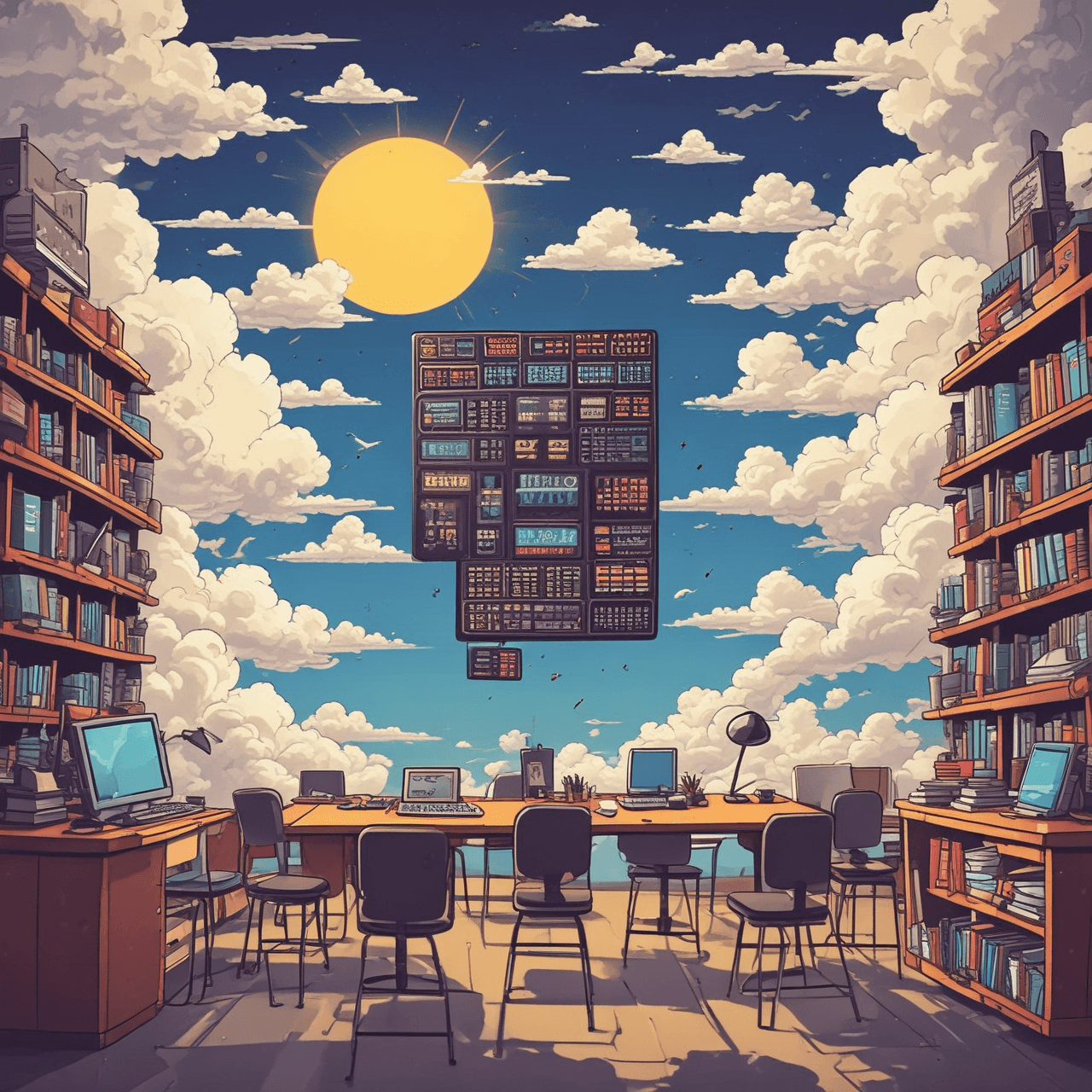Maths Cloud Hop! game banner