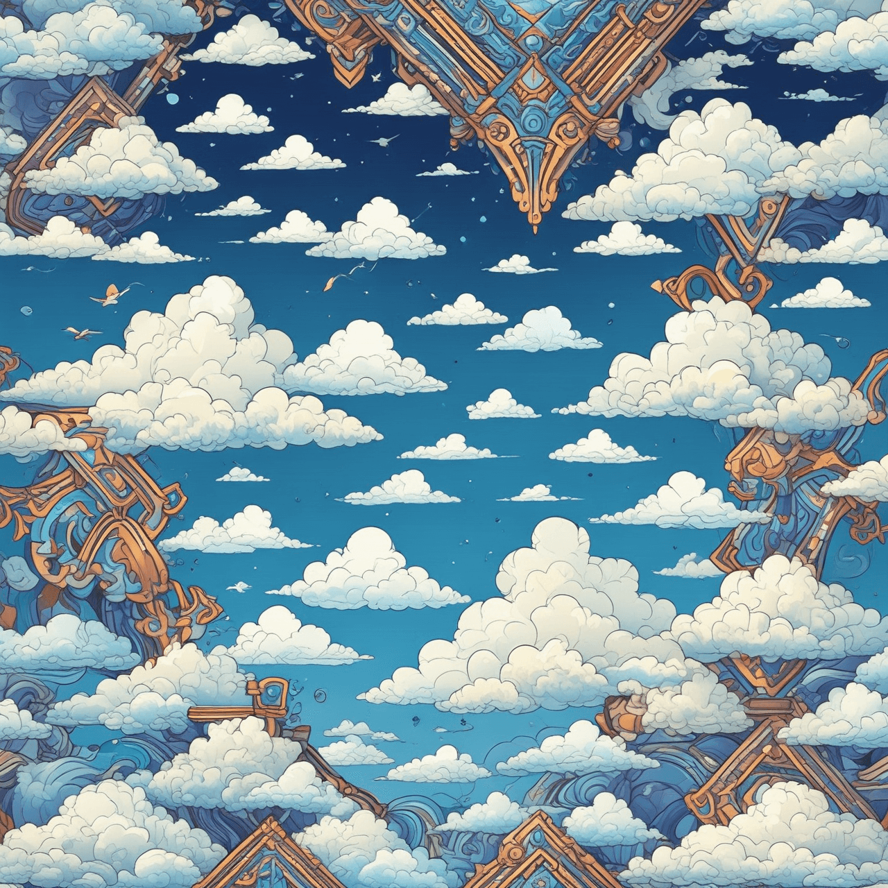 Puente de Nubes Geométricas game banner