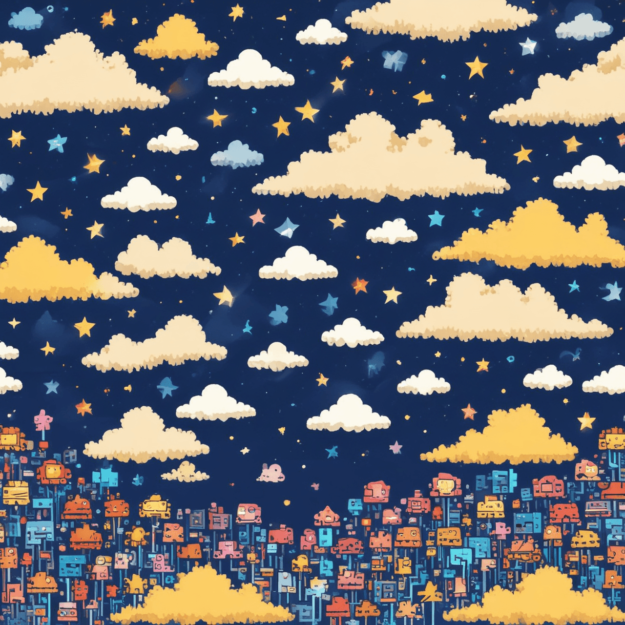 Emily's Retro Cloud Quest game banner