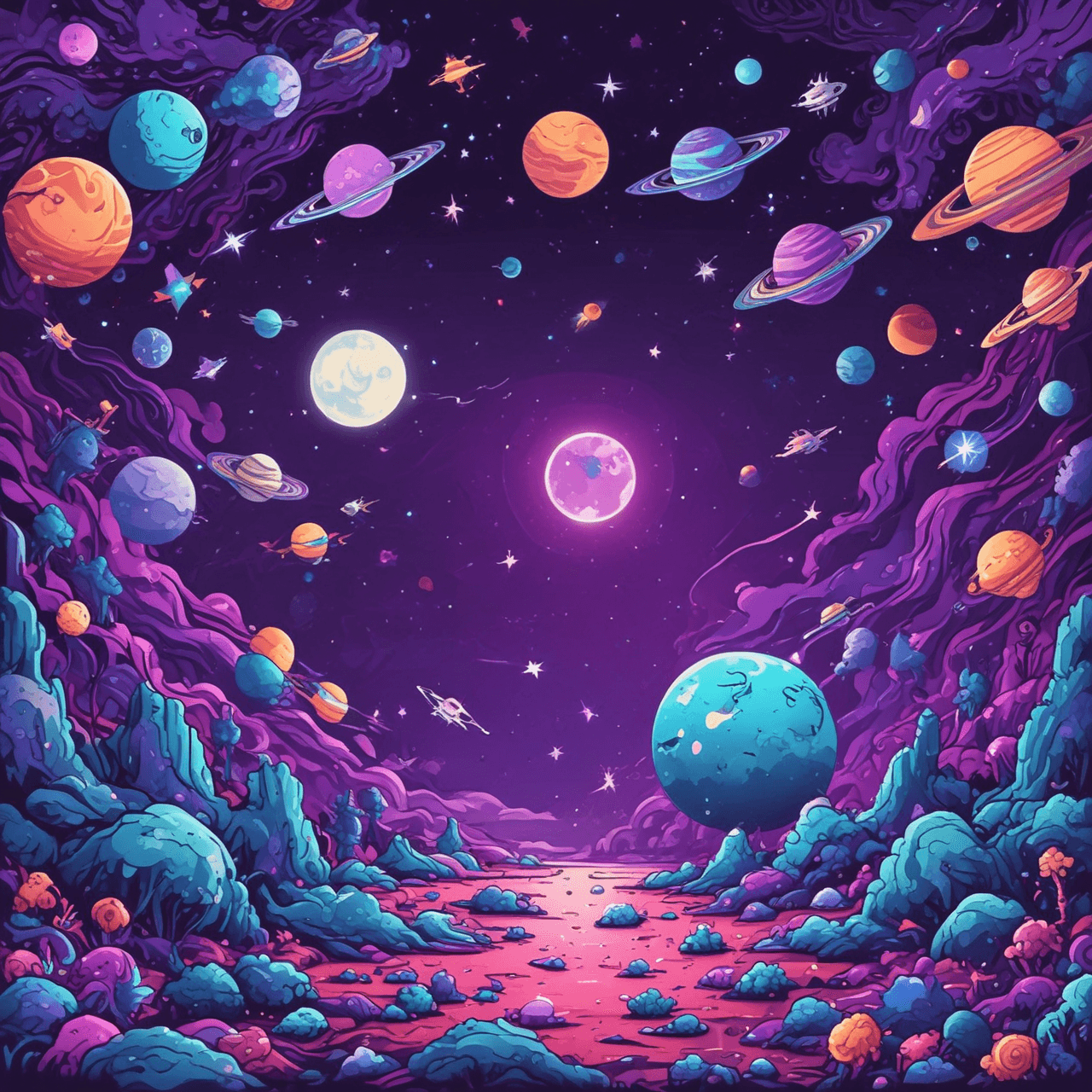 Cosmic Quiz Runner game banner