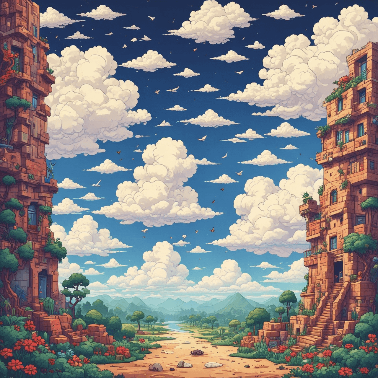 Puente Gramatical en las Nubes game banner