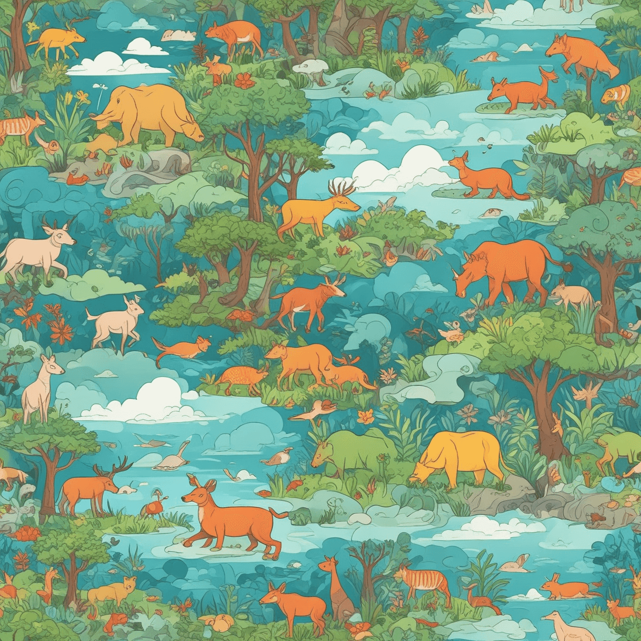 Animal Kingdom Cloud Hop game banner