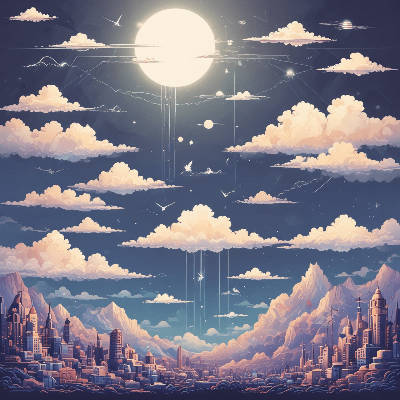 Algebra Cloud Bridge game banner