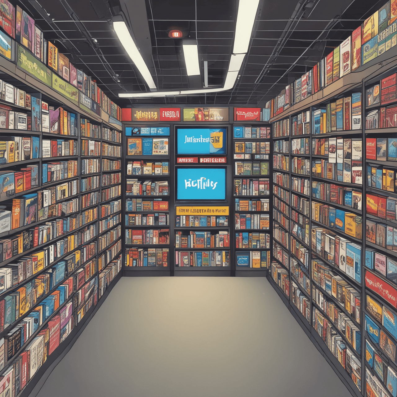 Netflix vs. Blockbuster game banner