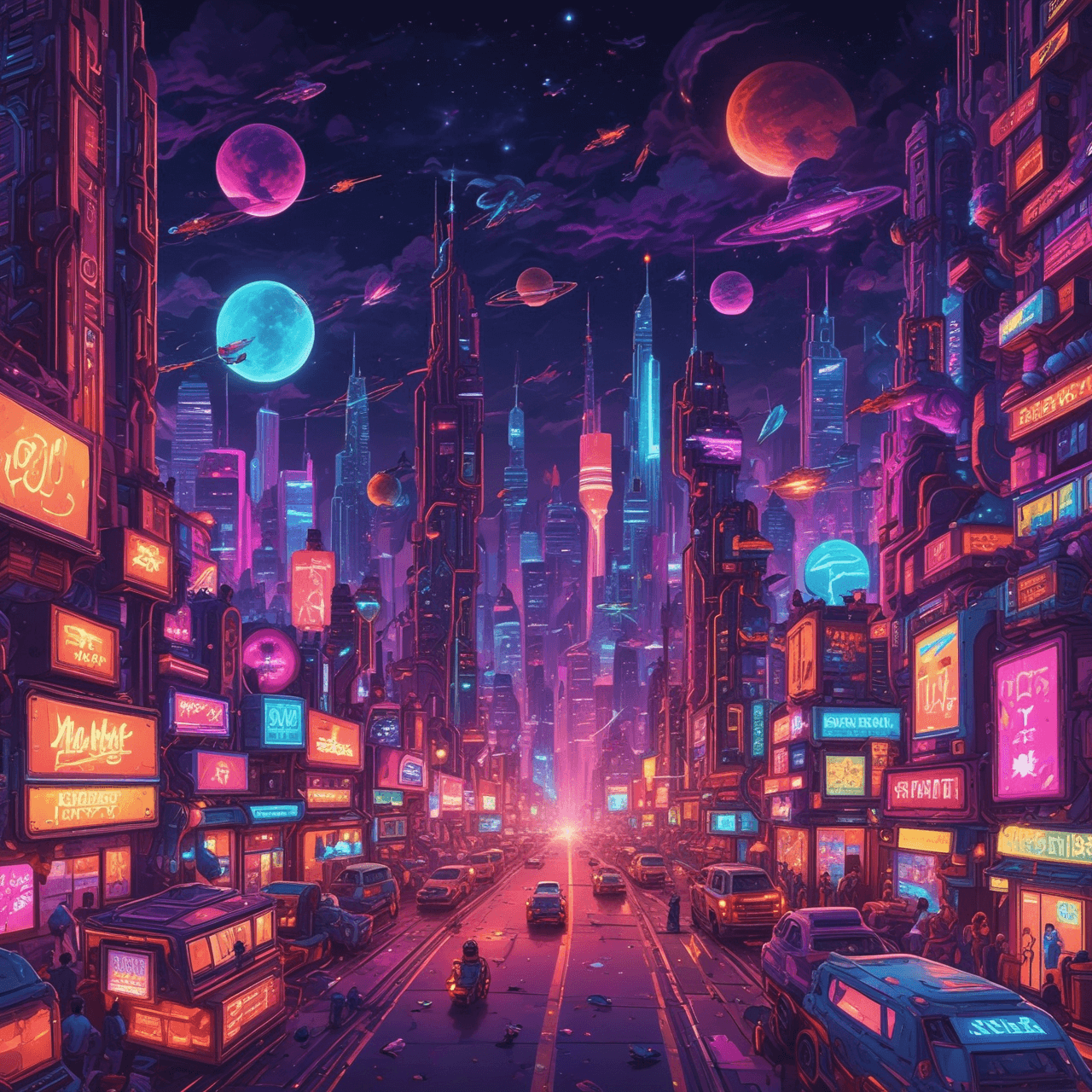 Neon Cosmos Quiz game banner