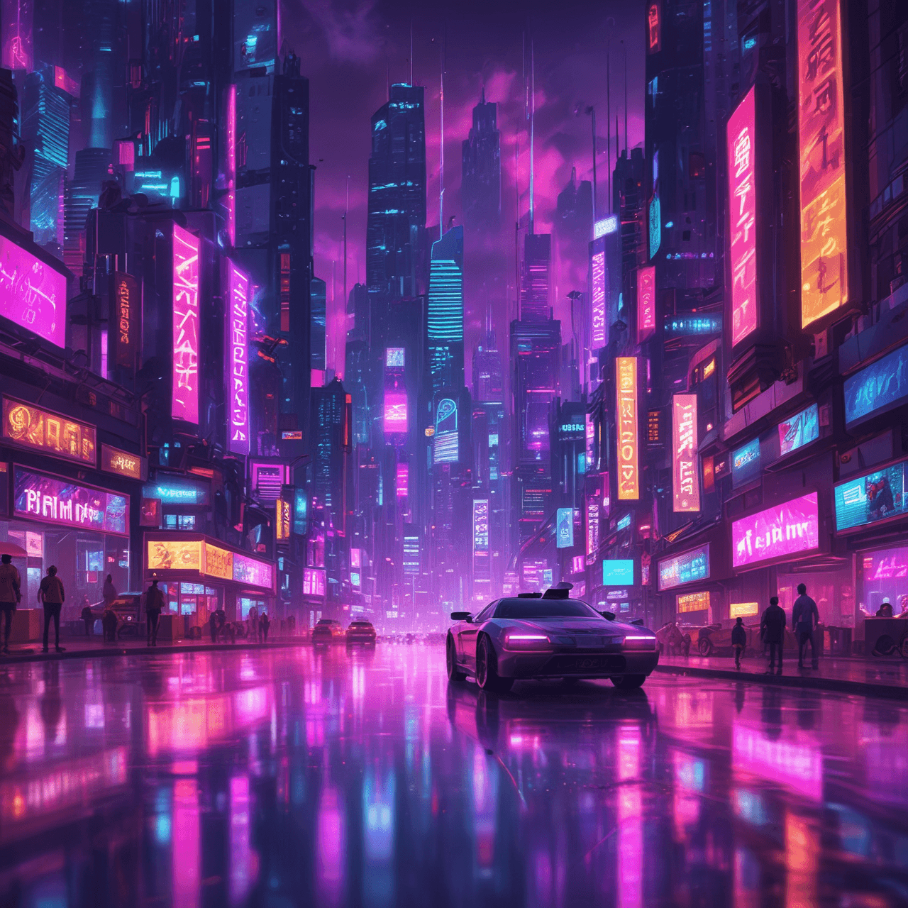 Neon Grammar Dash game banner