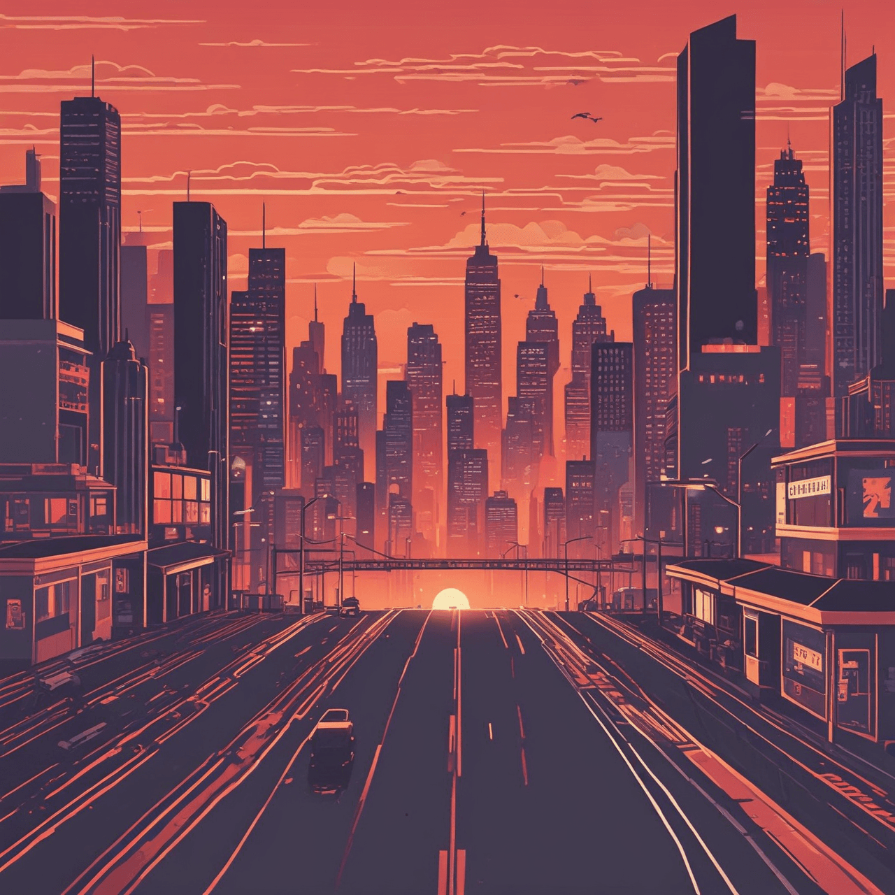 Retro Heat Wave Runner game banner