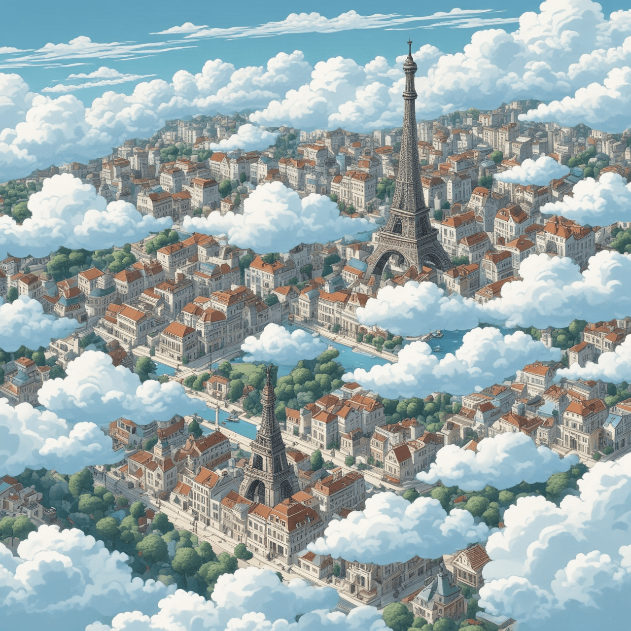 French Verb Sky Jump game banner