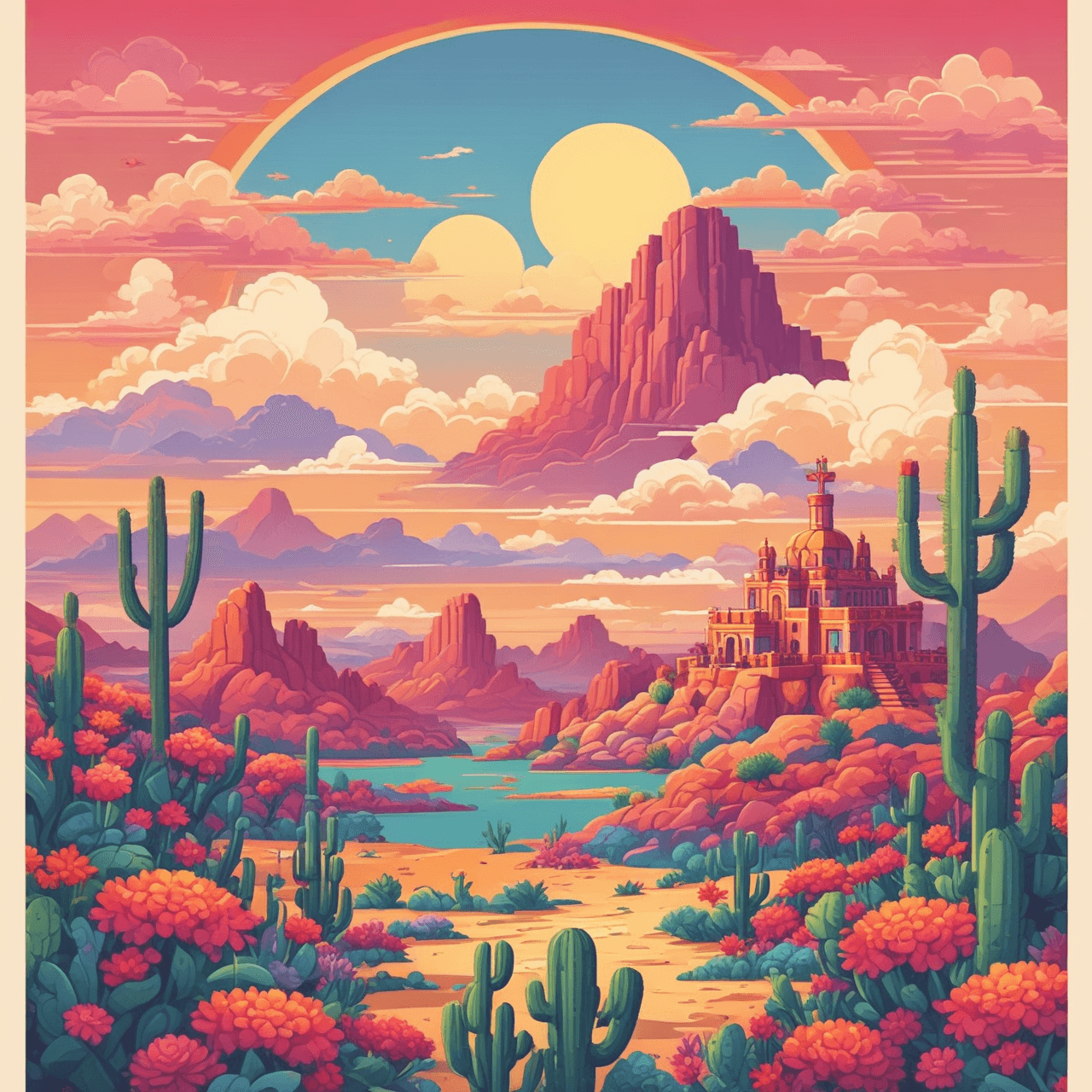 Mexican Flag Cloud Quiz game banner