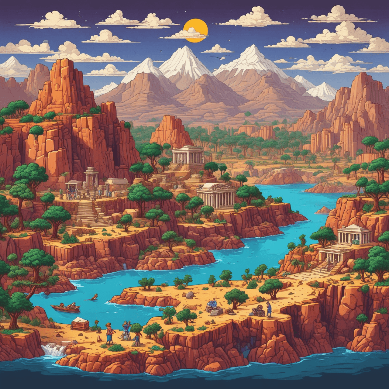Ancient World Jetpack Quiz game banner