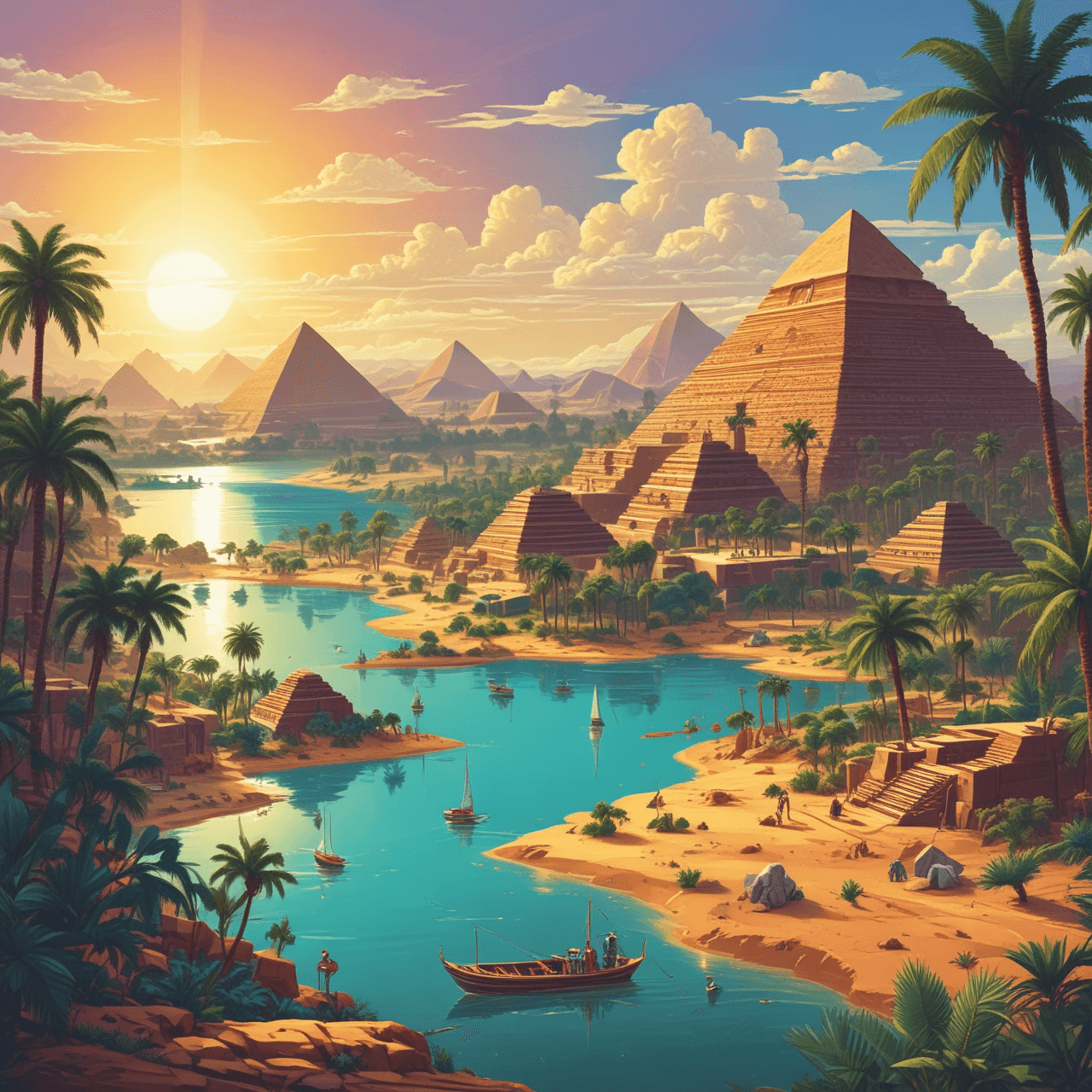 Nile Navigator: Geography Run game banner