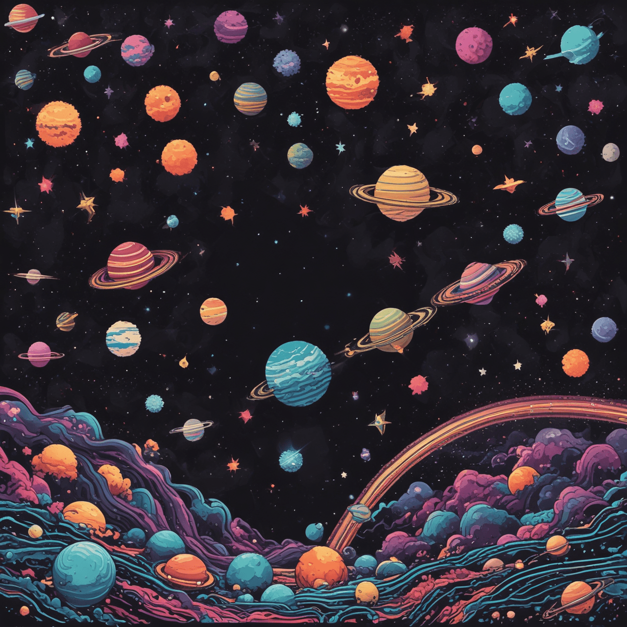 Latin Space Run game banner