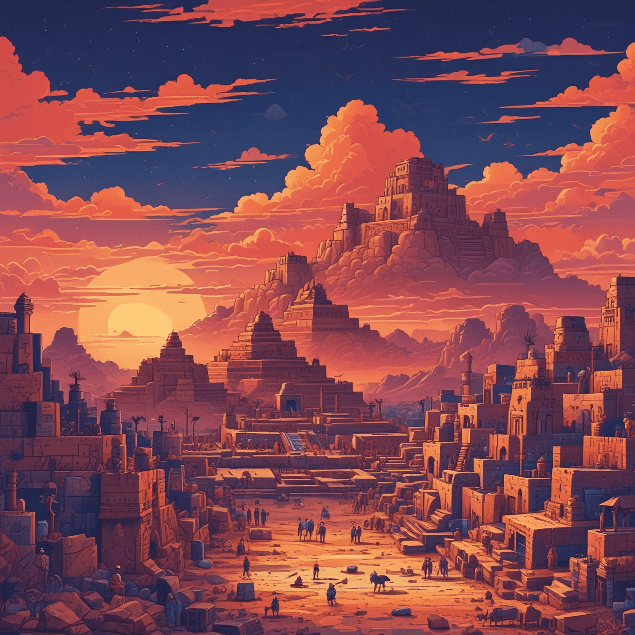 Cuneiform Jetpack Quest game banner