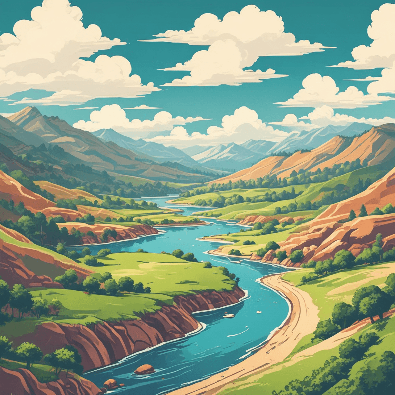 Aventura de Quiz en Paisaje Retro game banner