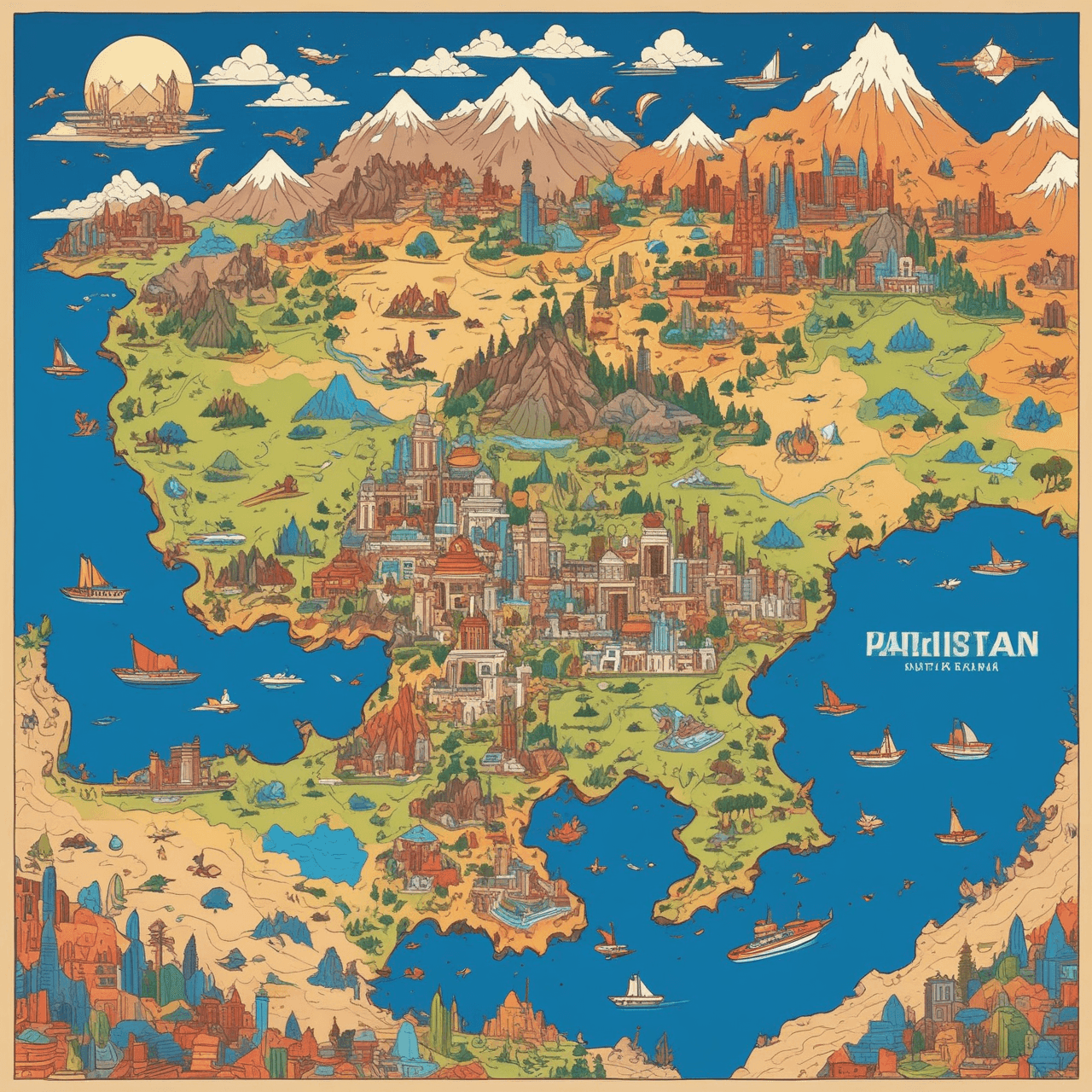 Pakistan Map Jetpack Adventure game banner