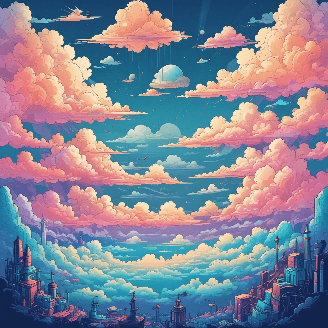 Geometry Cloud Bridge game banner