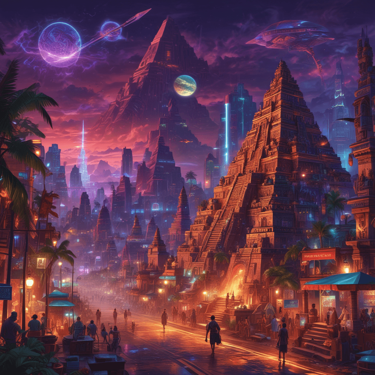 Neo-Mayan Cyber-Run game banner