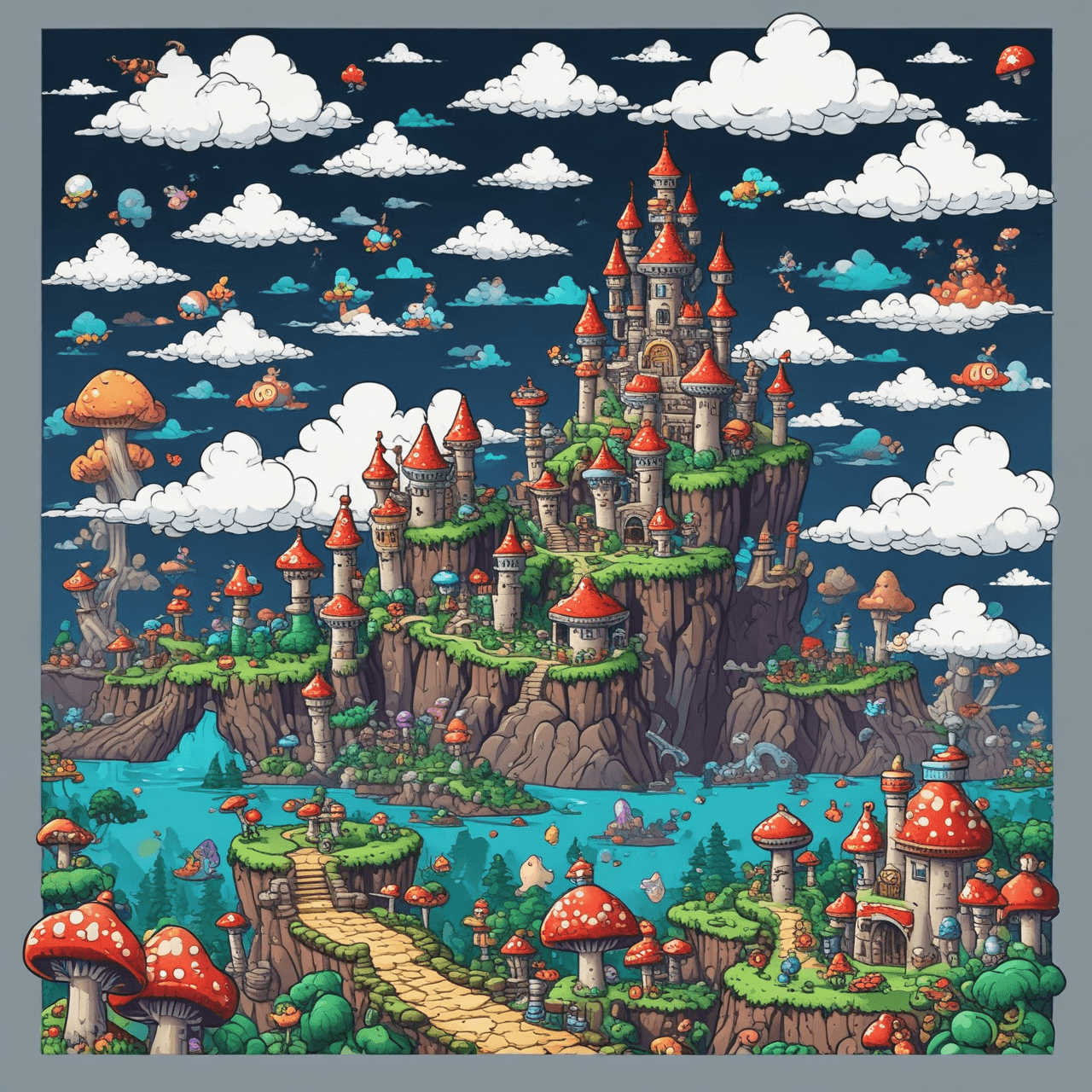 Mushroom Kingdom Trivia game banner