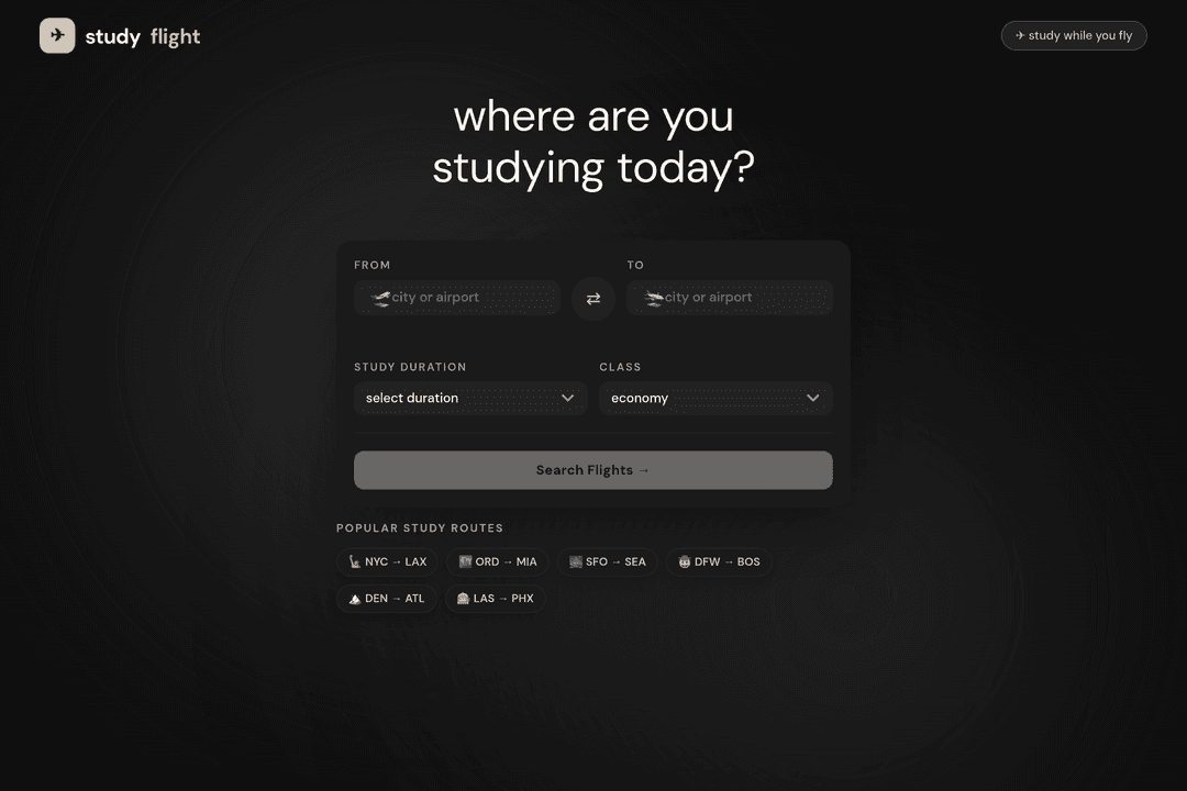 study flight
