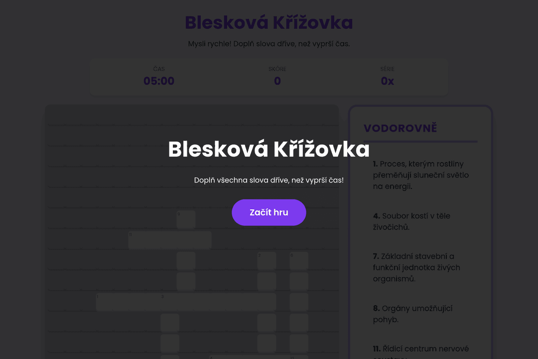 Brain Blitz Crossword