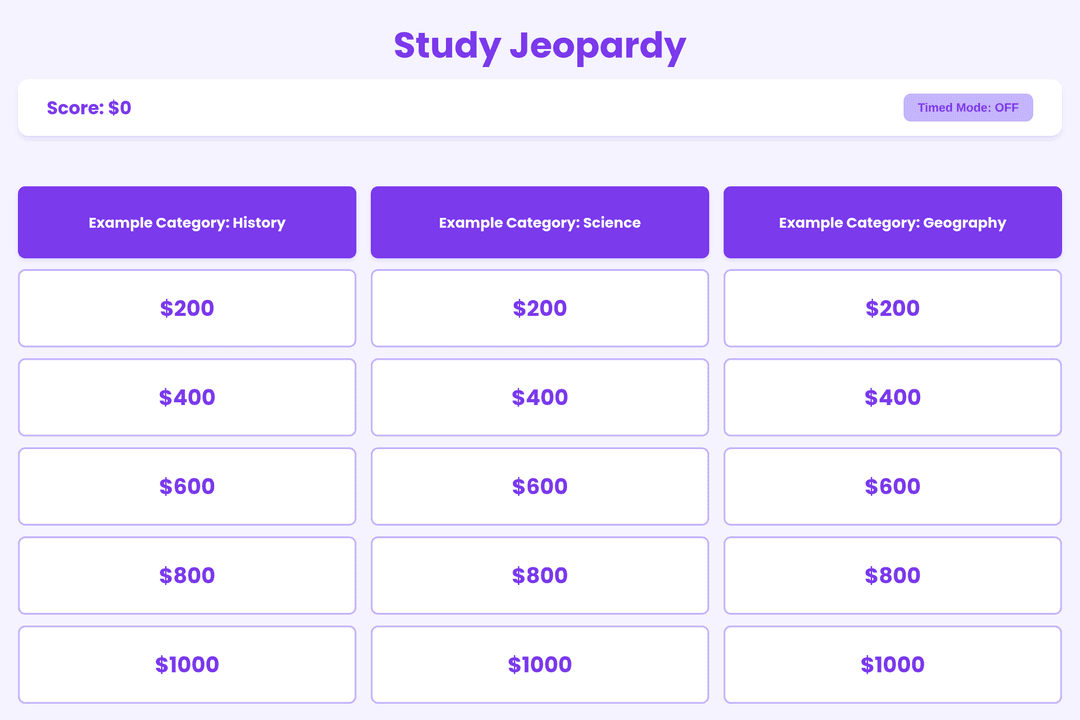 Study Jeopardy