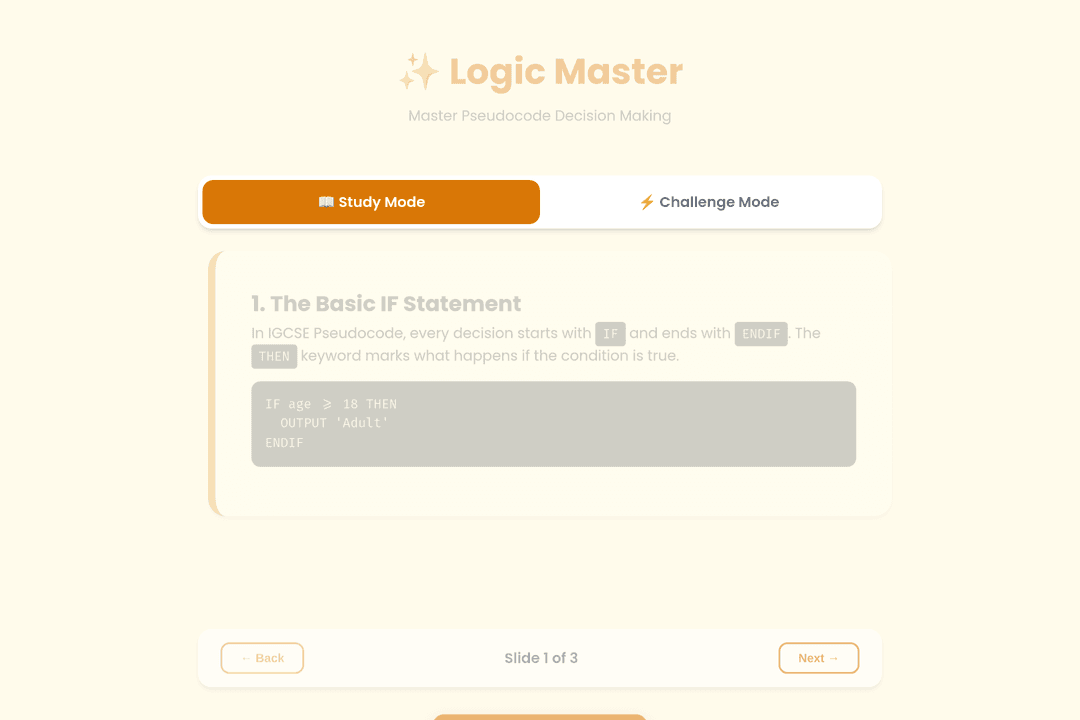Code Logic Master