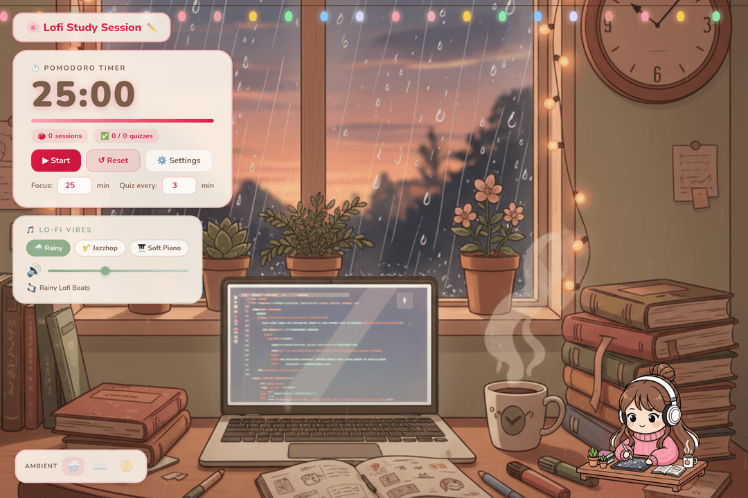 Lofi Pomodoro Study Sesh