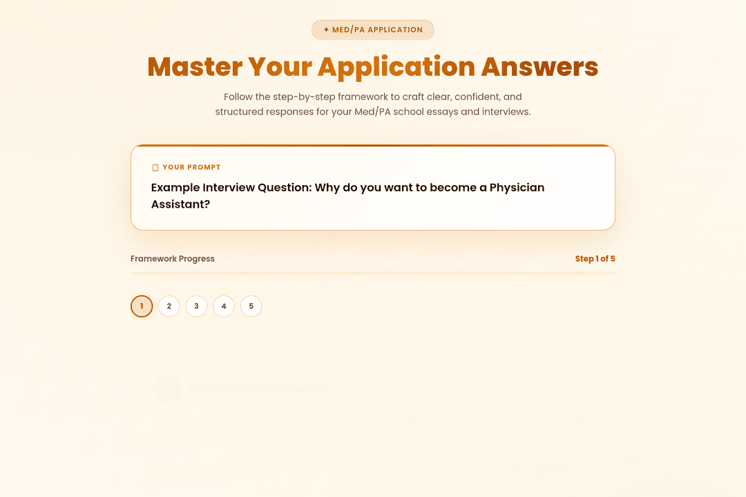 Master your Med/PA School Apps