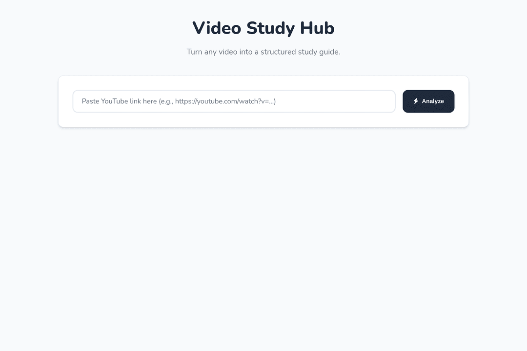 VideoStudy Notes
