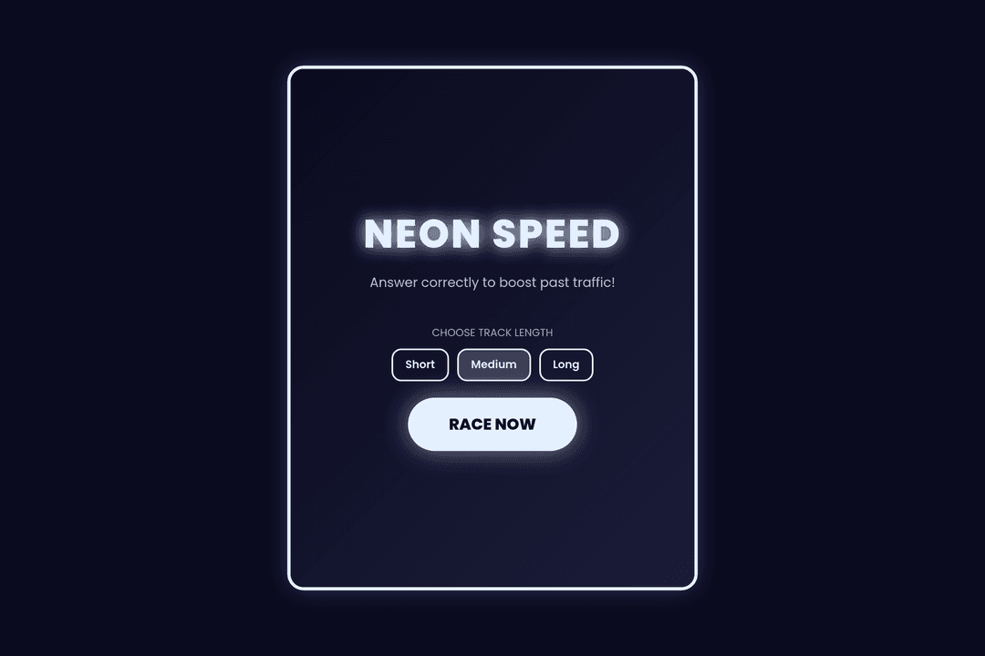 Neon Speed Quiz