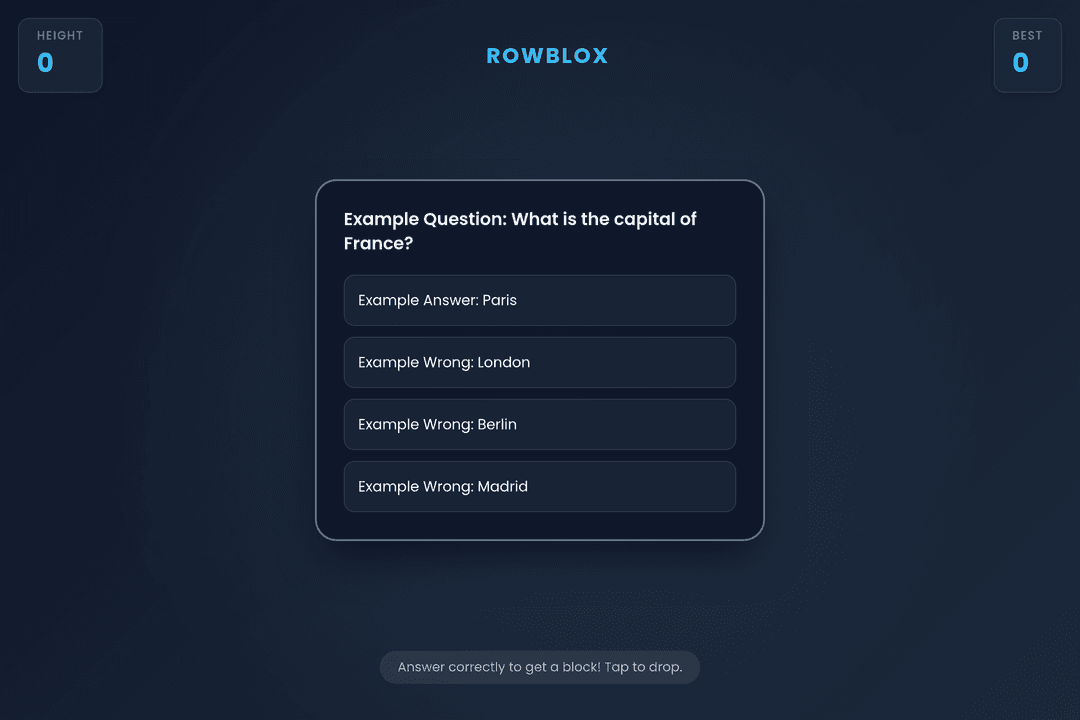 Blox Builder Quiz