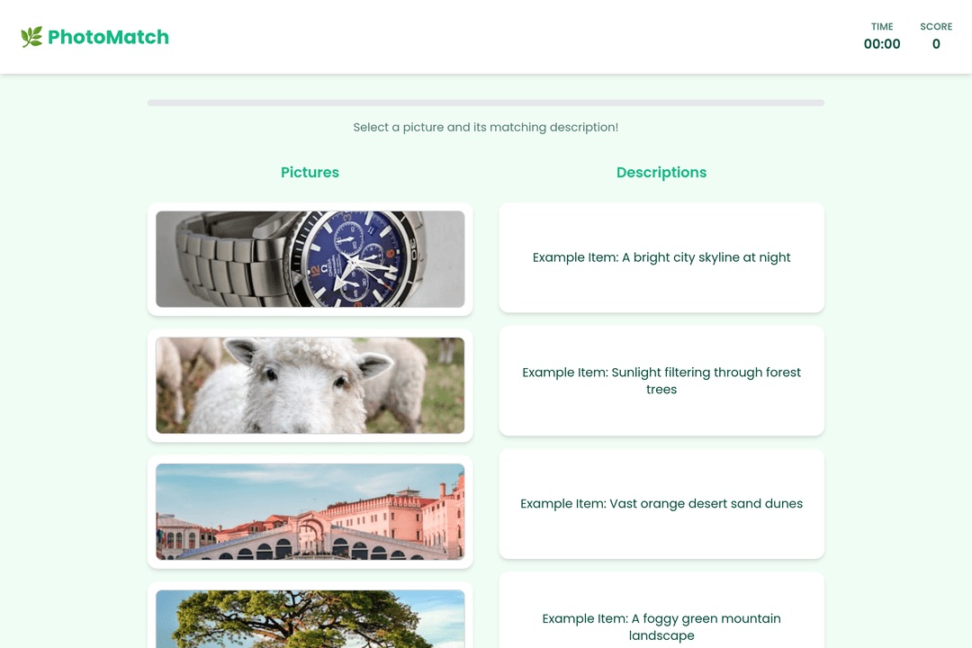 PicMatch Learn