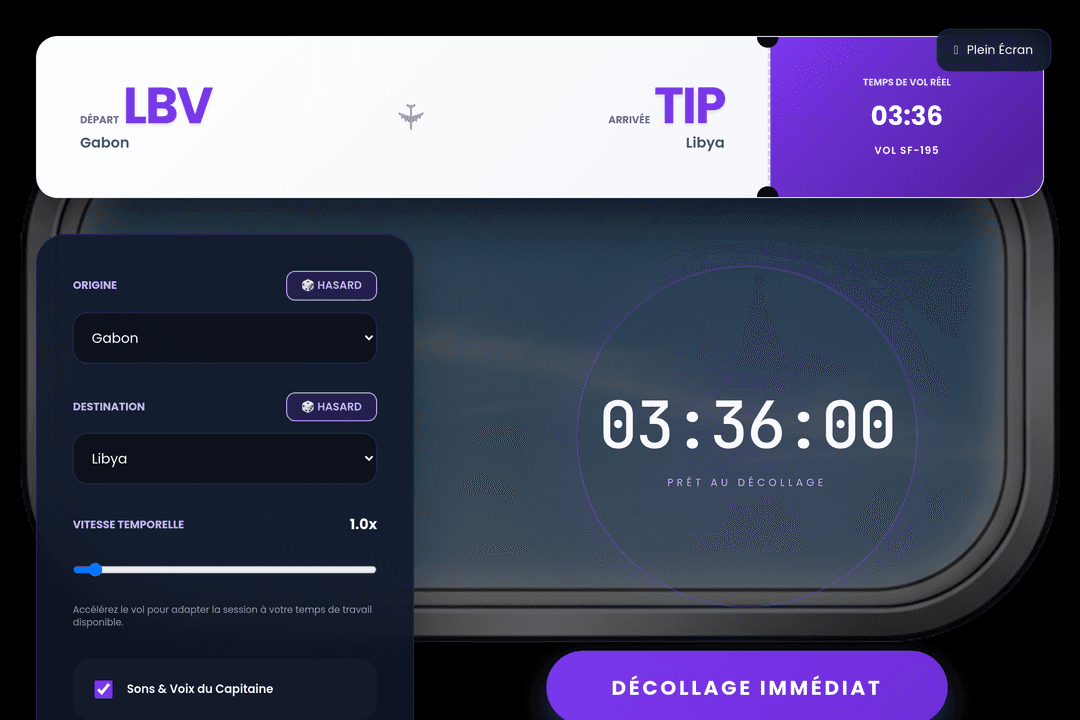 Flight Travel Timer (All the countries + views)
