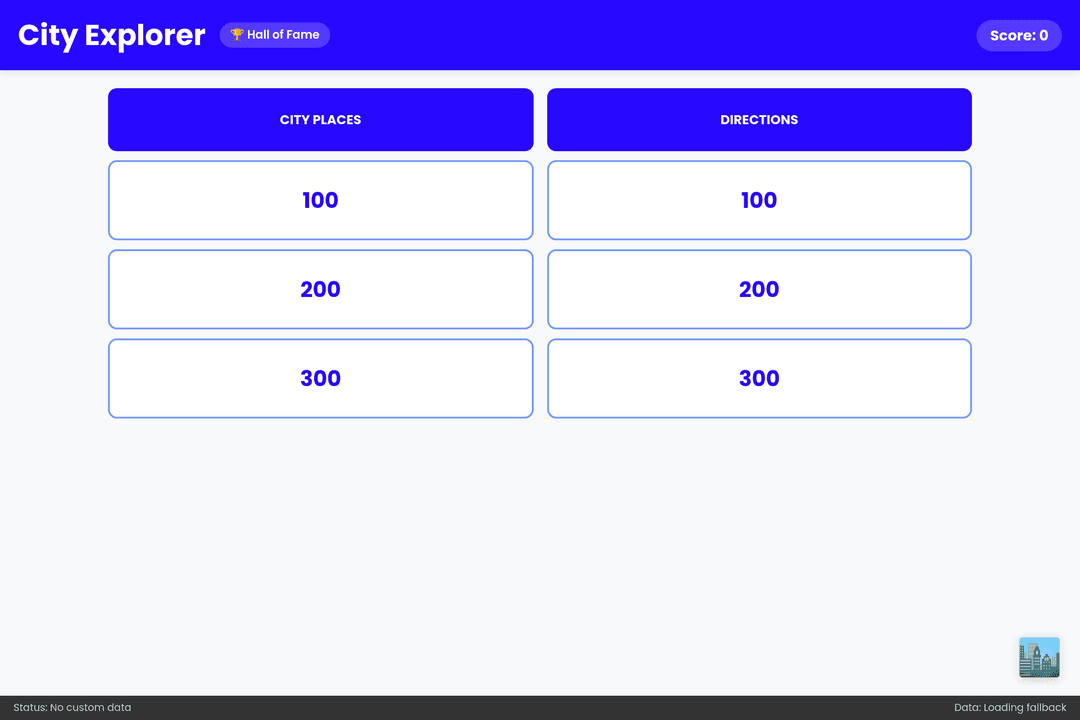 City Explorer Quiz