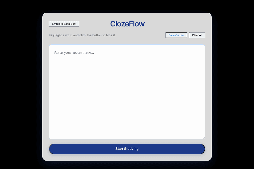 Cloze Note