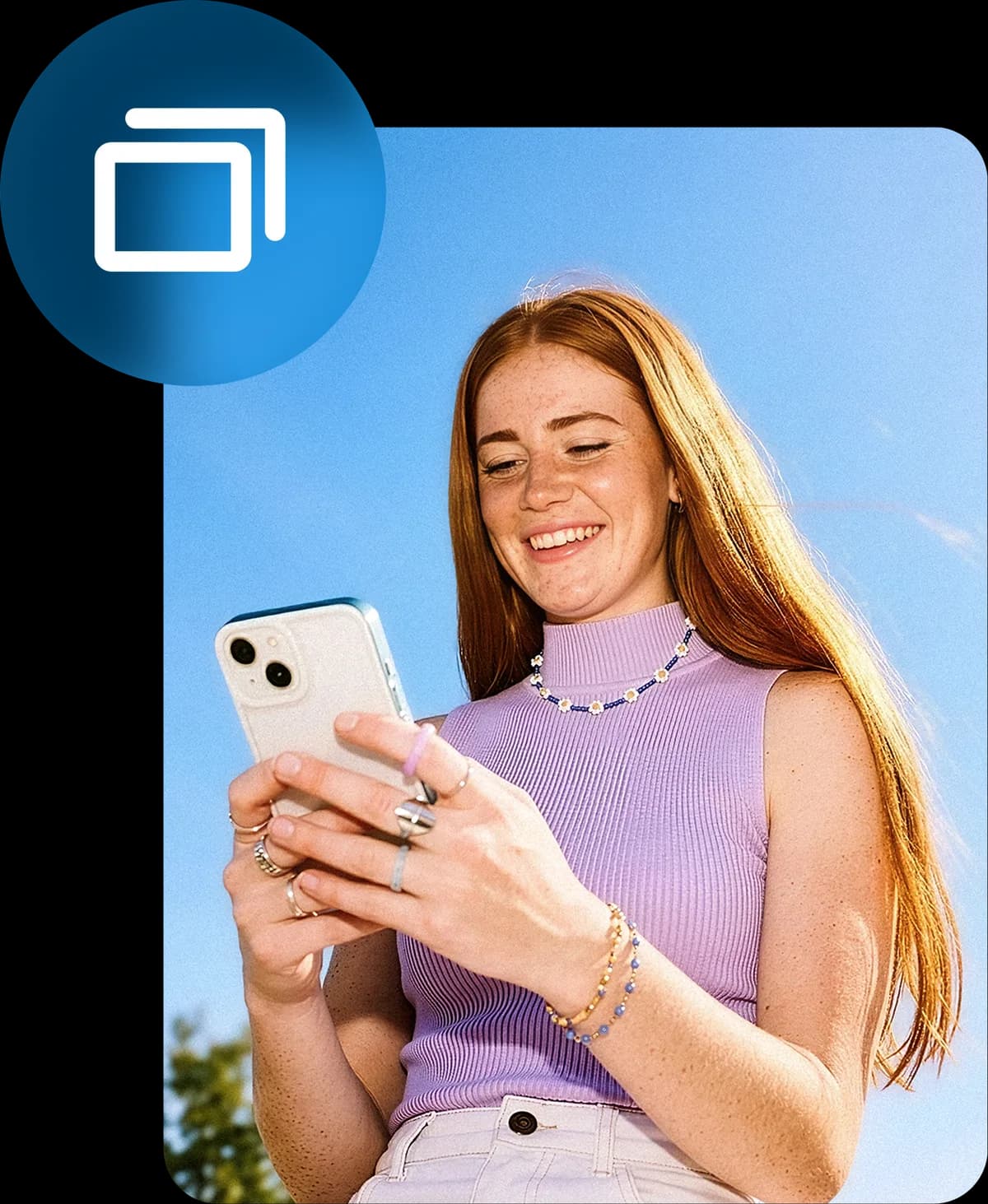 Student with phone